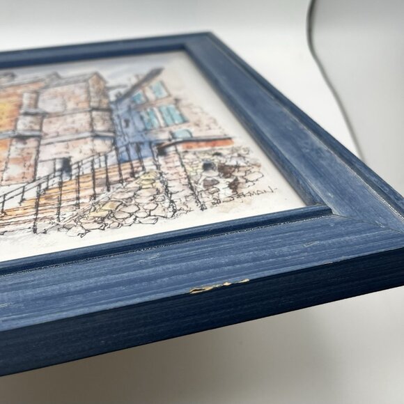 Fred Ekman Signed Numbered 17/200 European Church Street Scene Print Framed RARE - Picture 7 of 7